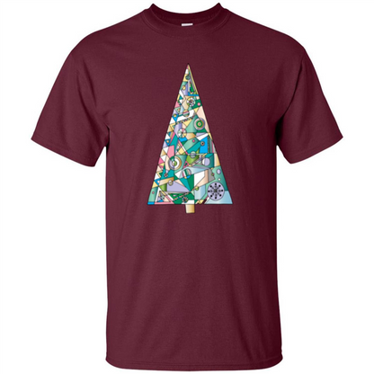 Xmas Tree T-shirt Maroon
