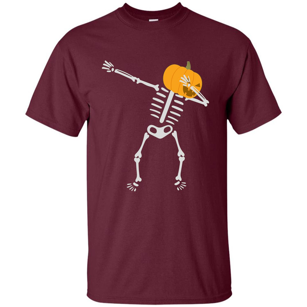 Dabbing Skeleton T-shirt Pumpkin Heat Dabbing Skeleton Maroon