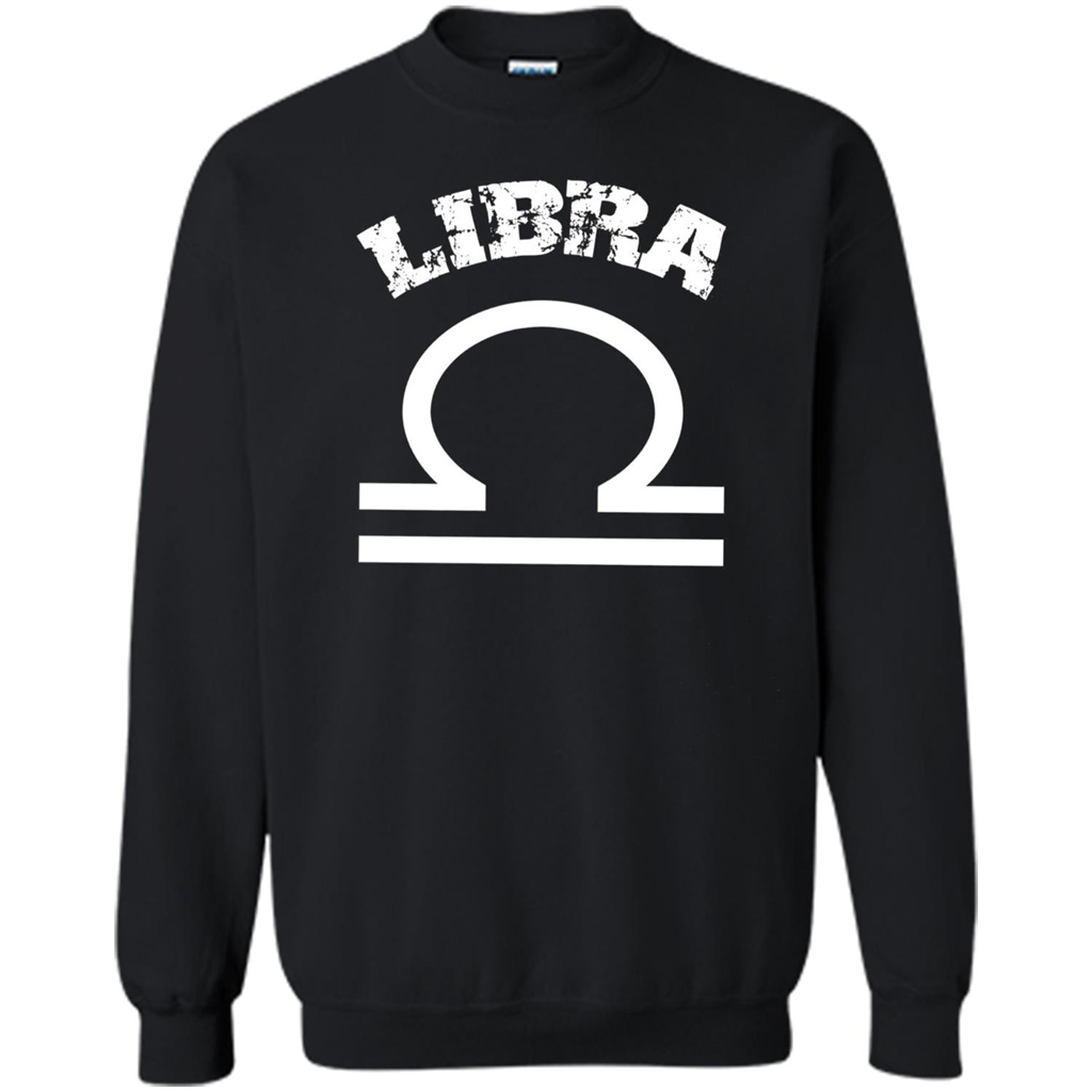Libra T-shirt Libra Symbol Zodiac October Birthday T-shirt Black