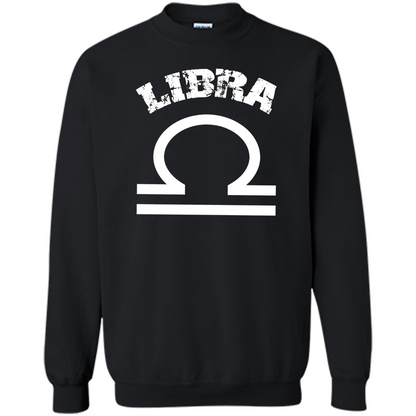 Libra T-shirt Libra Symbol Zodiac October Birthday T-shirt Black