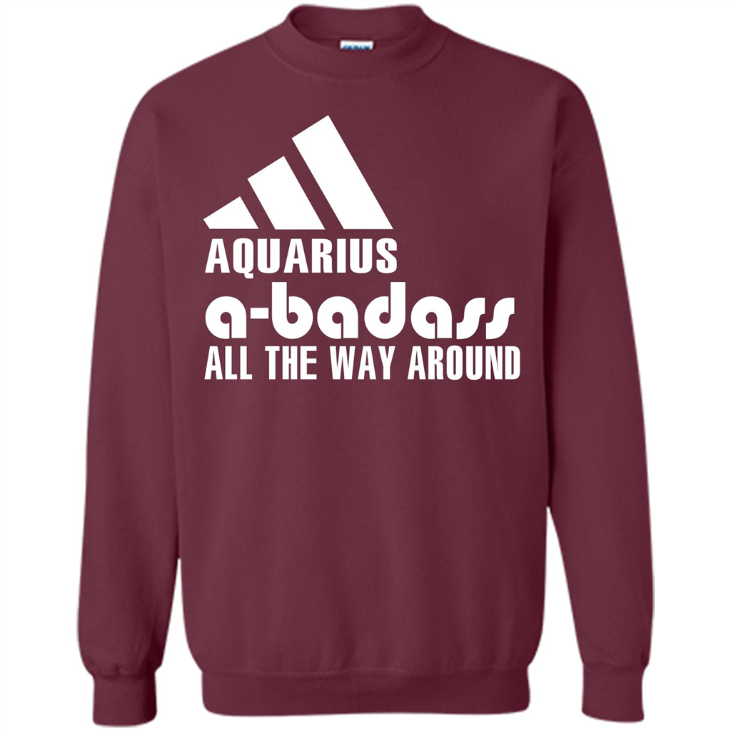 Aquarius A-Badass All The Way Around T-shirt Maroon