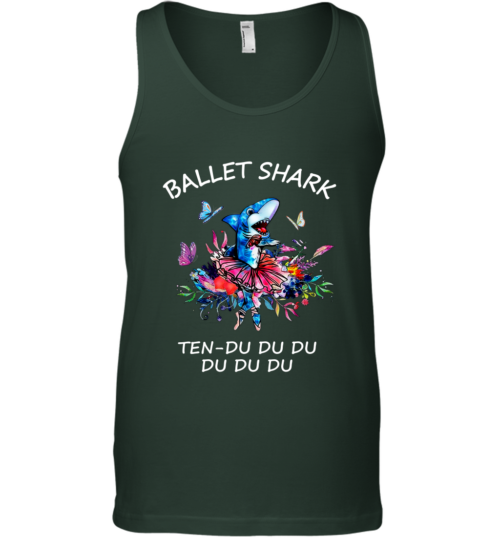 Ballet Shark Ten Duu Duu Duu Shirt Tank Top Forest Green