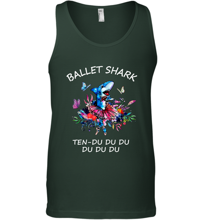 Ballet Shark Ten Duu Duu Duu Shirt Tank Top Forest Green