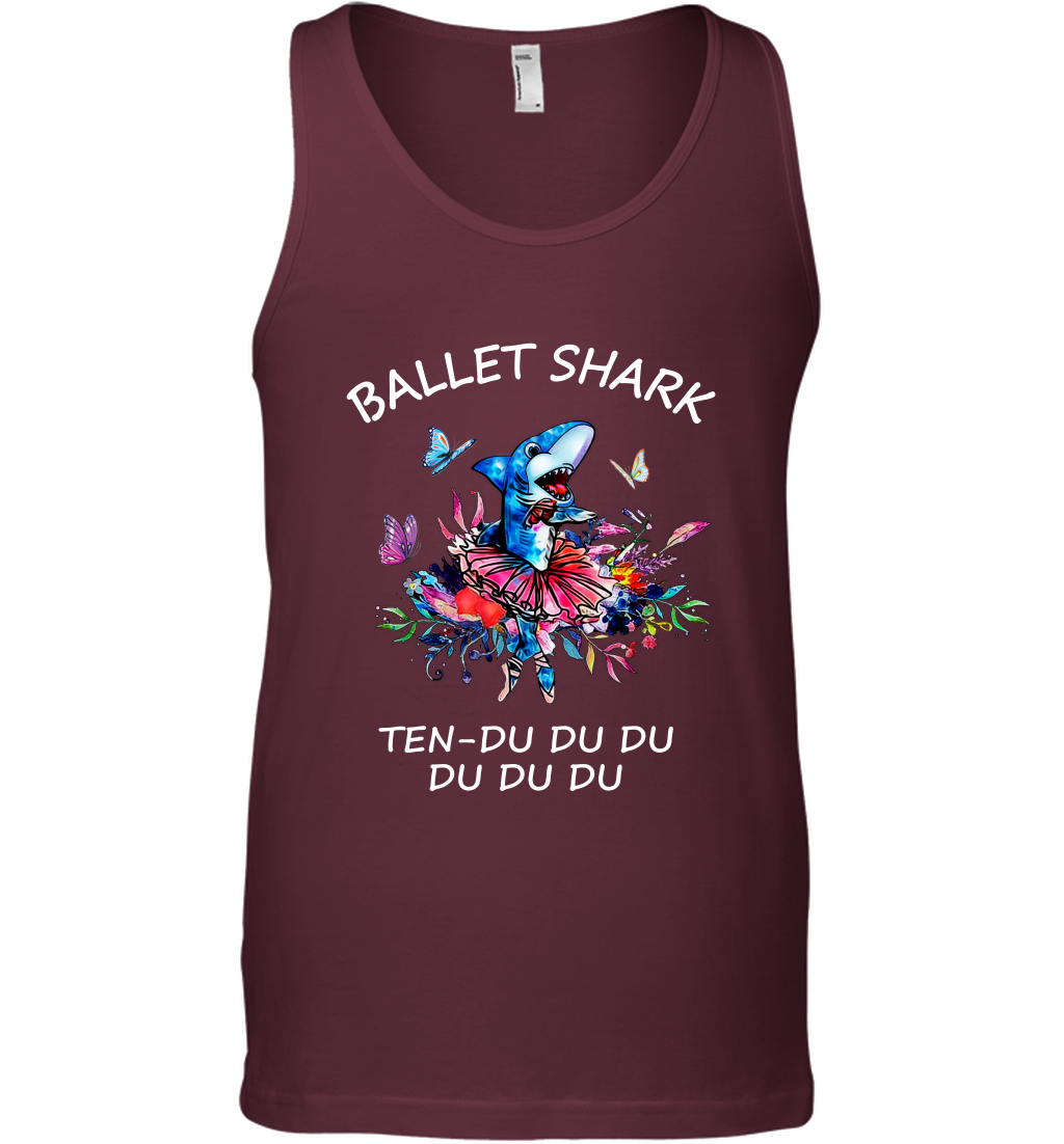 Ballet Shark Ten Duu Duu Duu Shirt Tank Top Maroon