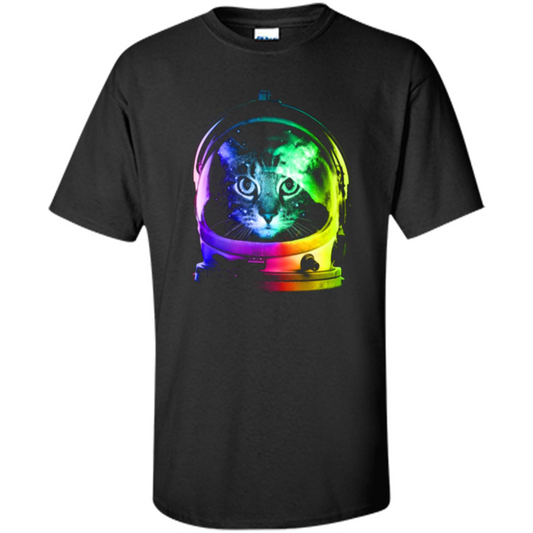 Astronaut Cat T-shirt Black