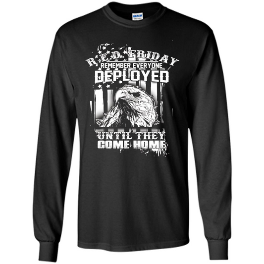 Military T-shirt Red Friday Until They Com Home Black