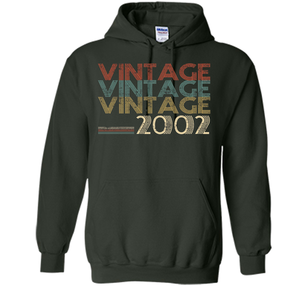 Retro Classic Vintage 2002 - 15th Gift 15 Yrs Years Old cool shirt Forest Green