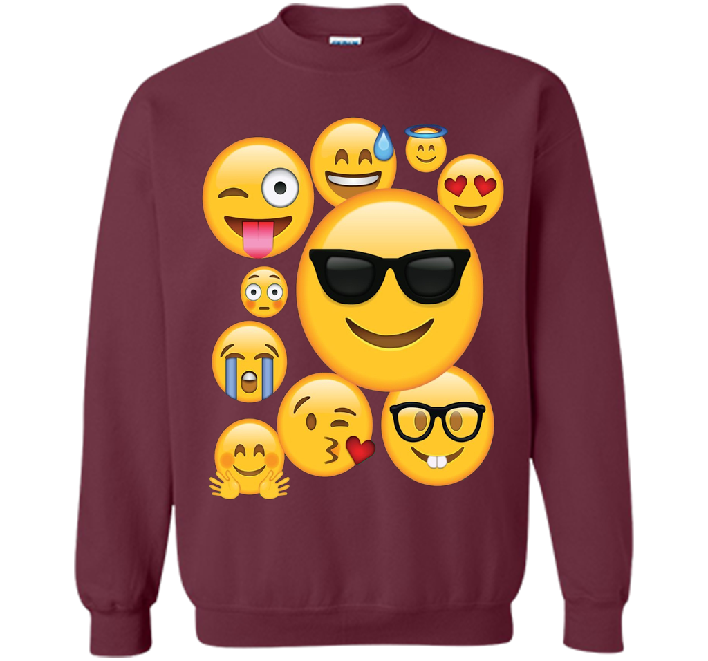 Emoji Pack ComboT-shirt Emoticon Smily Face Tshirt. shirt Maroon