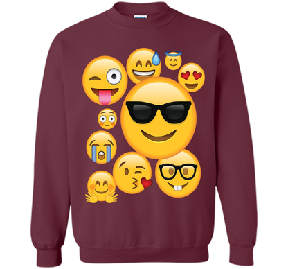 Emoji Pack ComboT-shirt Emoticon Smily Face Tshirt. shirt Maroon
