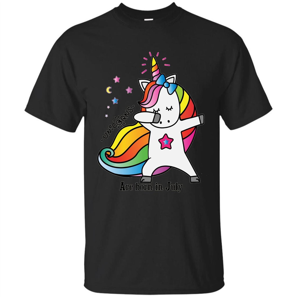 Unicorn Birthday T-shirt Unicorns Are Born In July Black