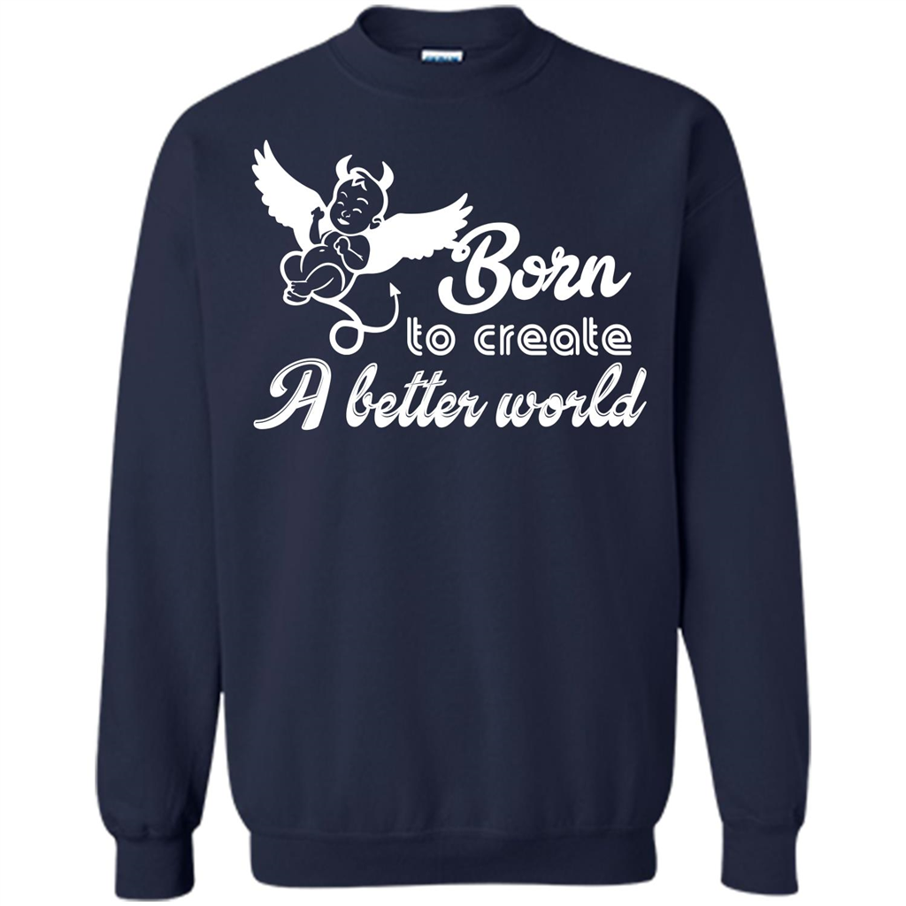 Baby T-shirt Born To Create A better World T-shirt Navy