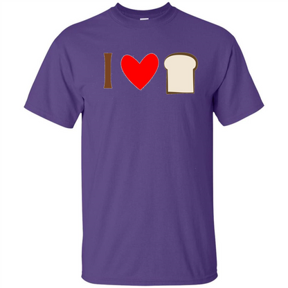 I Love White Bread T-shirt Purple