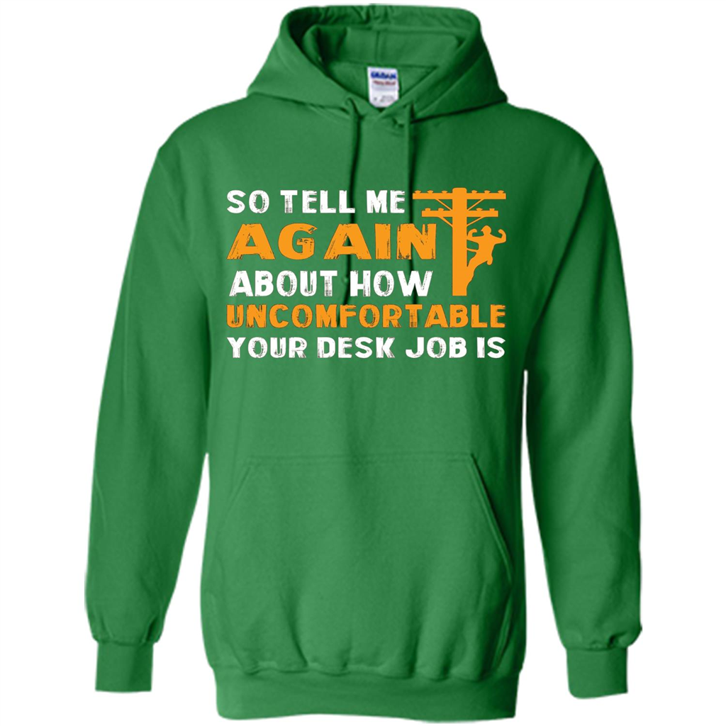 Lineman T-shirt Cool Gift For Lineman Irish Green
