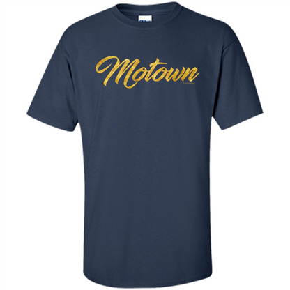 MOTOWN GOLD T-shirt Detroit Michigan Motor T-Shirt Navy