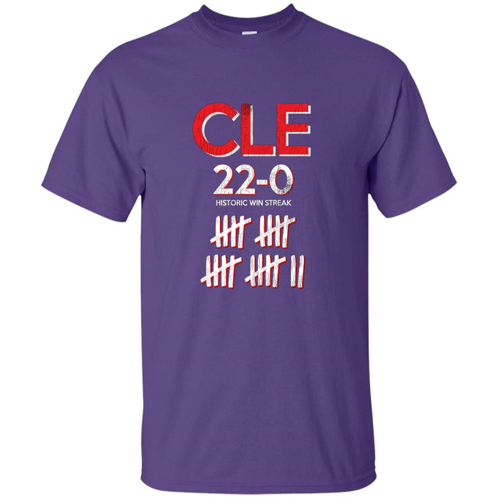 Baseball T-shirt Historic Win Streak 22-0 T-Shirt Purple