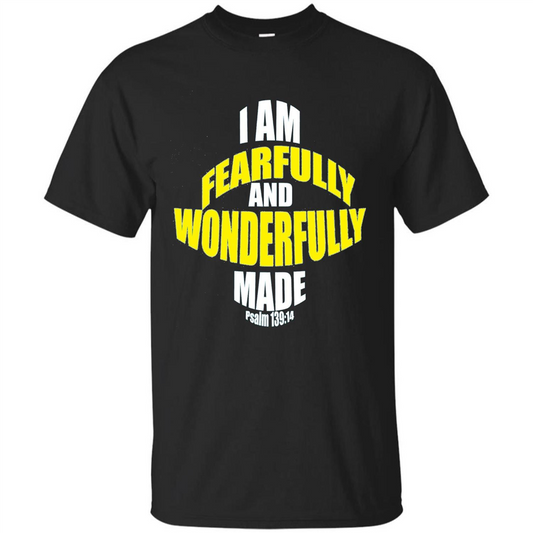 Fearfully And Wonderfully Made Christian T-Shirt Black