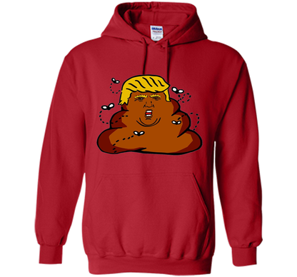 Funny Donald Trump Dump Poop Emoji T-shirt cool shirt Red