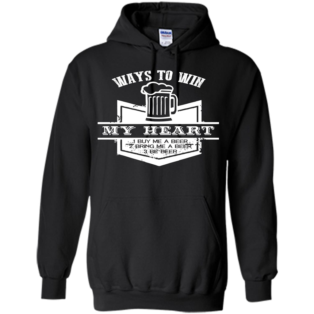 Beer T-shirt Ways To Win My Heart Black