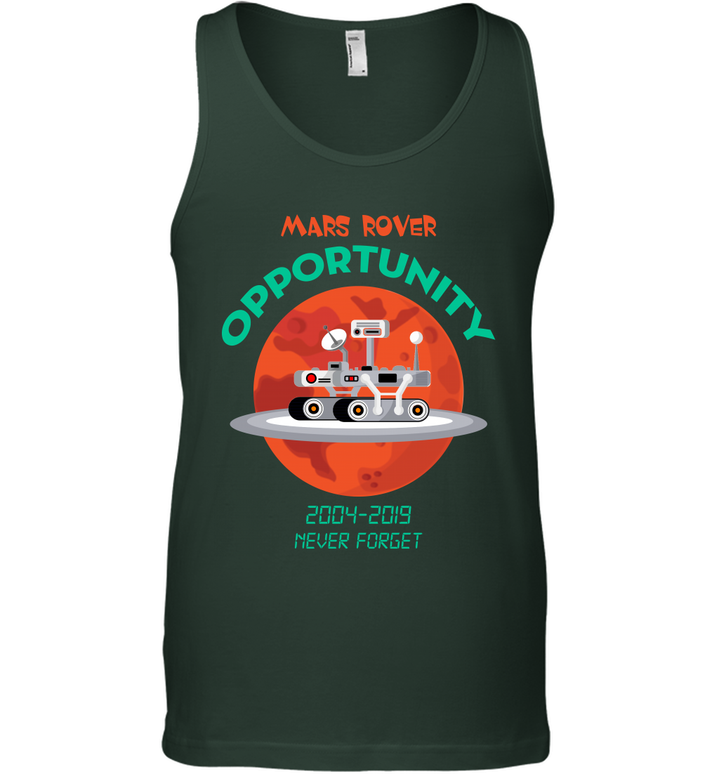 Mars Rover Opportunity Never Forget Shirt Tank Top Tank Top Forest Green