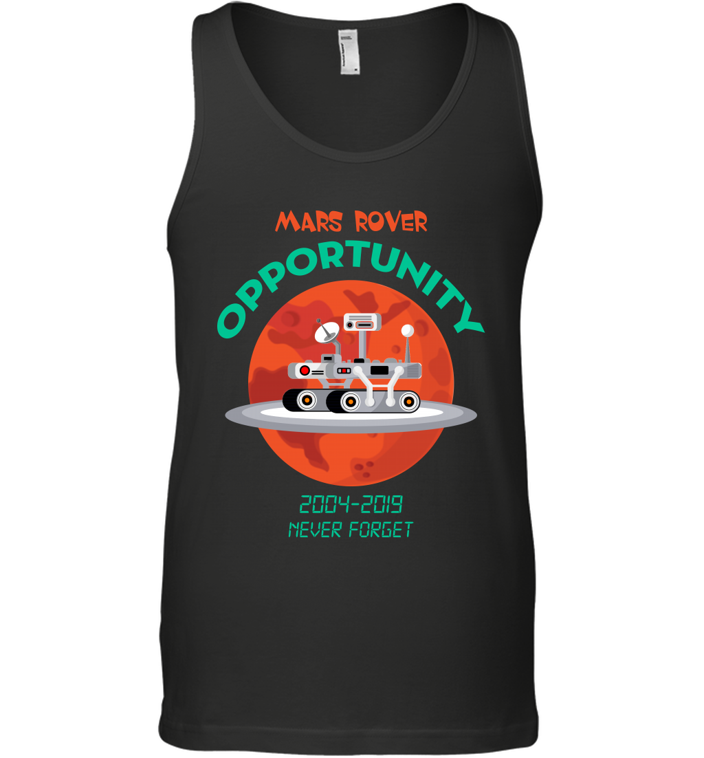 Mars Rover Opportunity Never Forget Shirt Tank Top Tank Top Black