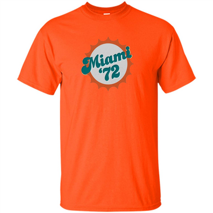 Miami 1972 Shirt Undefeated Sports Vintage T-shirt Orange