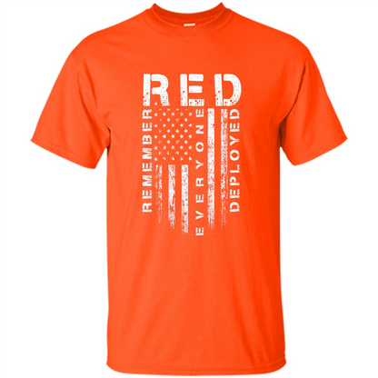 Red Friday - Remember Everyone Veteran Deployed T-shirt Orange