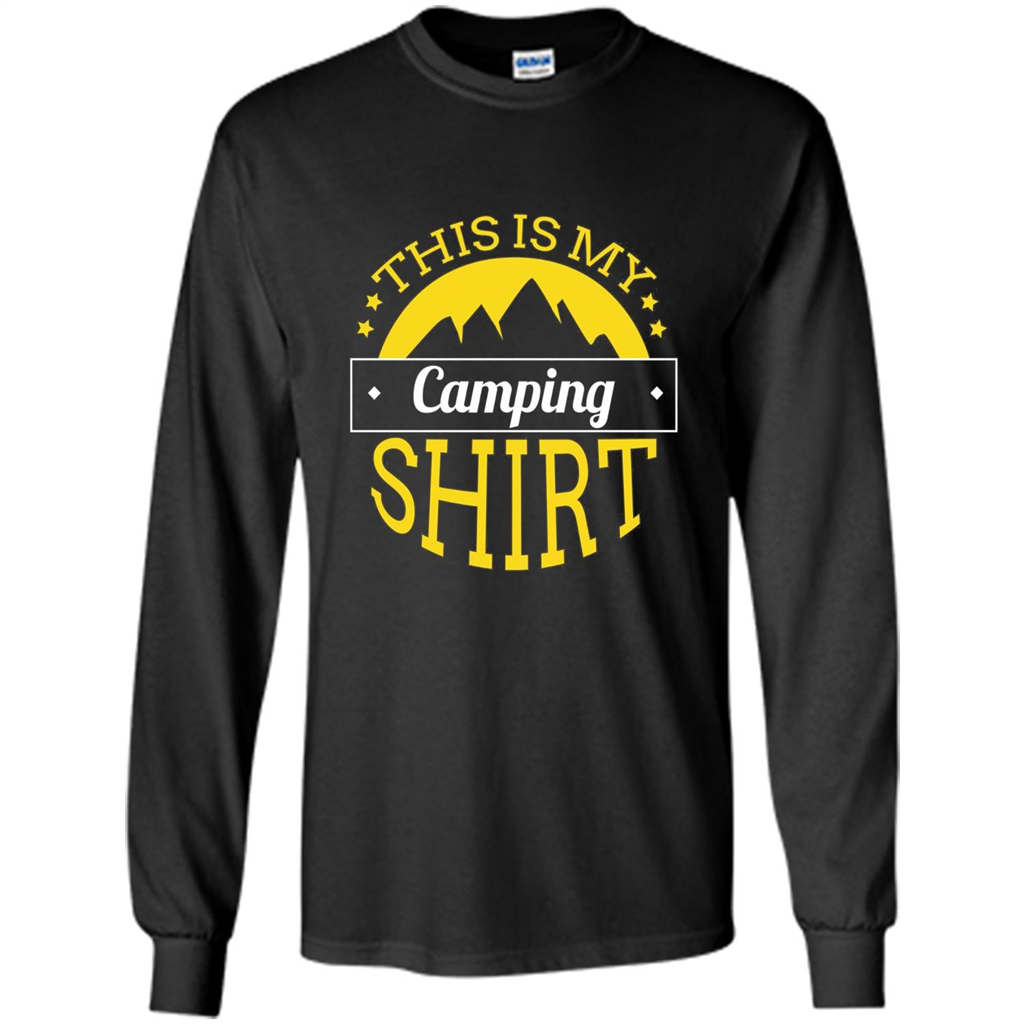 This Is My Camping T-Shirt For Hiking And Exploring Black
