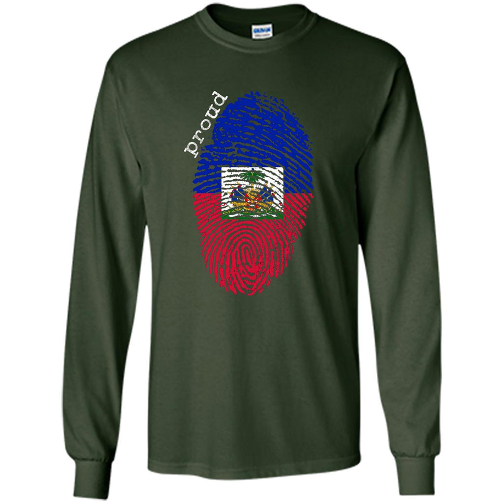 Haiti shirt - Haiti National Flag T-shirt Forest Green