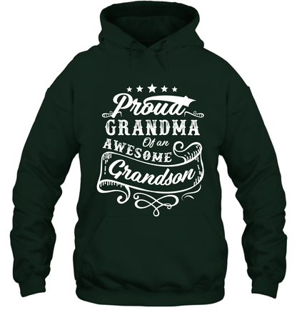 Proud Grandma Of An Awesome Grandson Shirt Hoodie Hoodie Forest