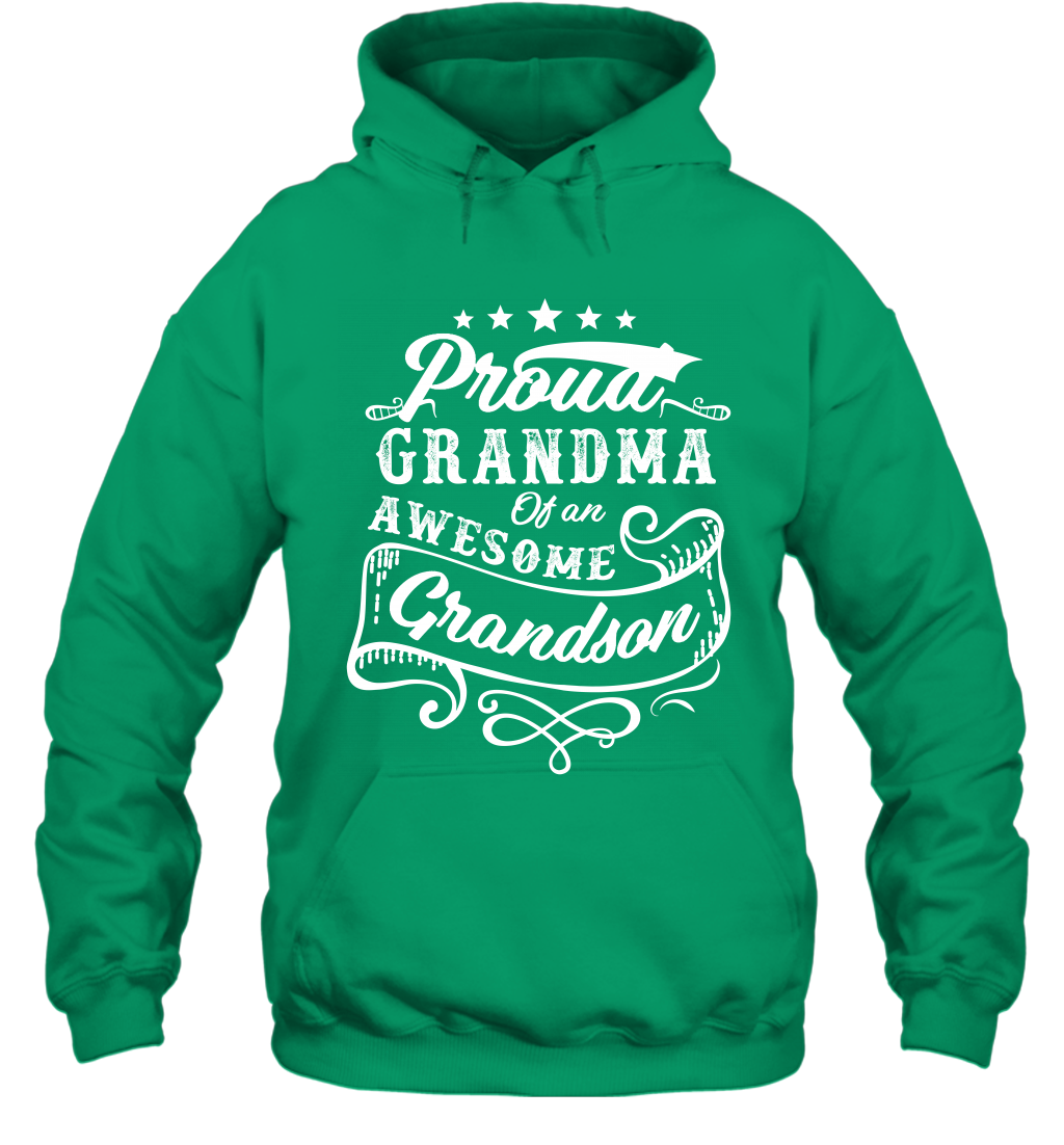Proud Grandma Of An Awesome Grandson Shirt Hoodie Hoodie Irish