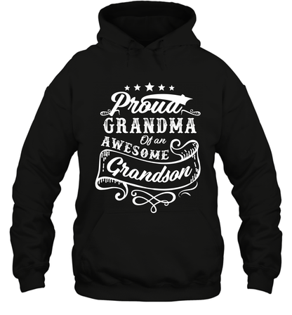 Proud Grandma Of An Awesome Grandson Shirt Hoodie Hoodie Black