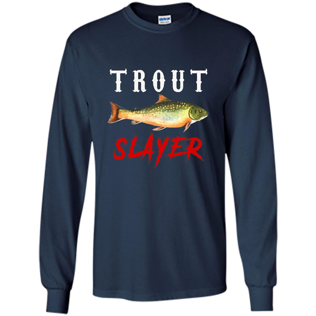 Fisherman T-shirt Trout Slayer T-Shirt Navy
