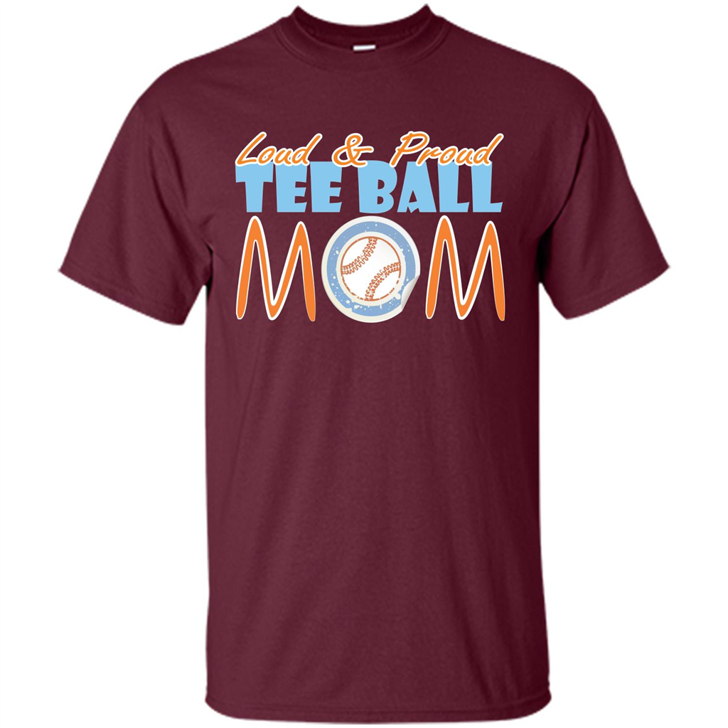 Softball Mommy T-shirt Loud And Proud Maroon