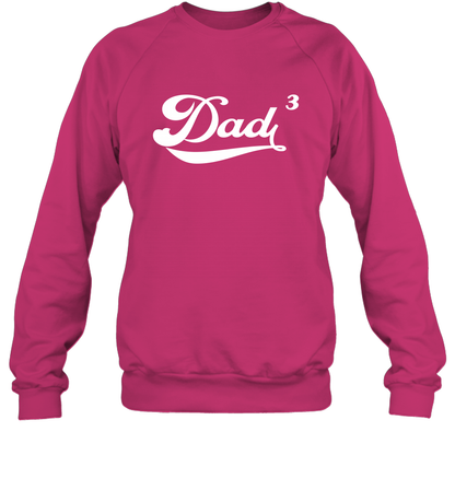 Dad 3 Cubed Dad To The Third Power Three Kids Shirt Sweatshirt Sweatshirt Heliconia