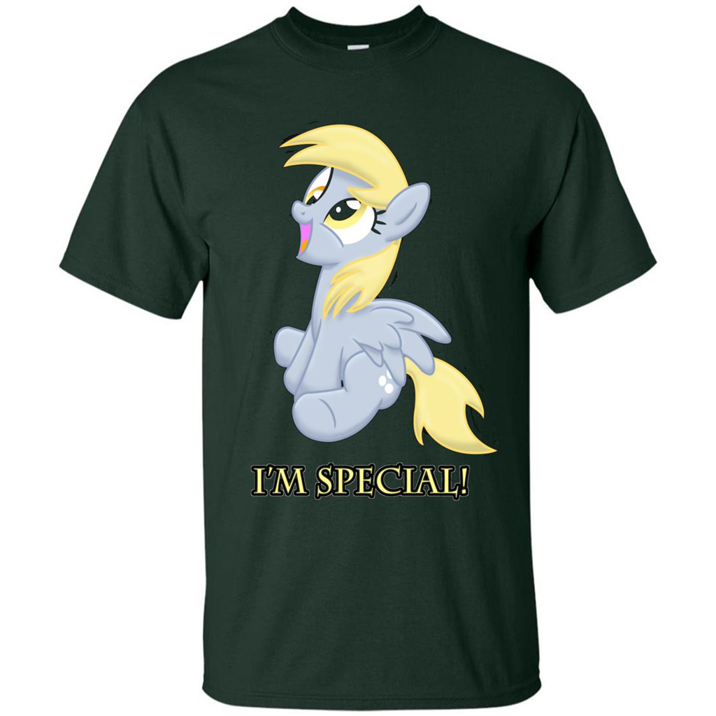 Cartoon Character T-shirt I'm special Forest Green