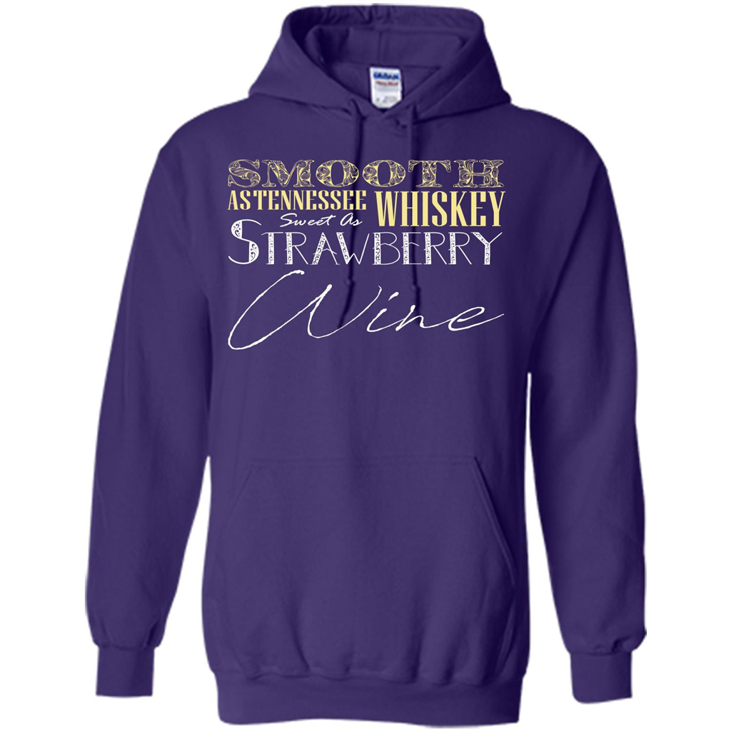 Wine T-shirt Smooth As Tennessee Whiskey Sweet As Strawberry Wine Purple