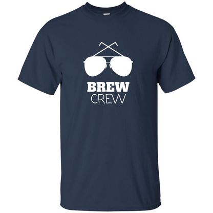I'm The Brew Crew Groom Wedding Male T-Shirt Navy