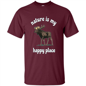 Moose's Wildlife T-Shirt Nature Is My Happy Place