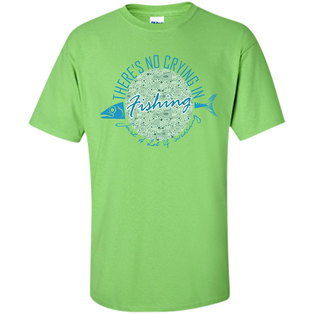 Fishing T-shirt No Crying Fishing Lime