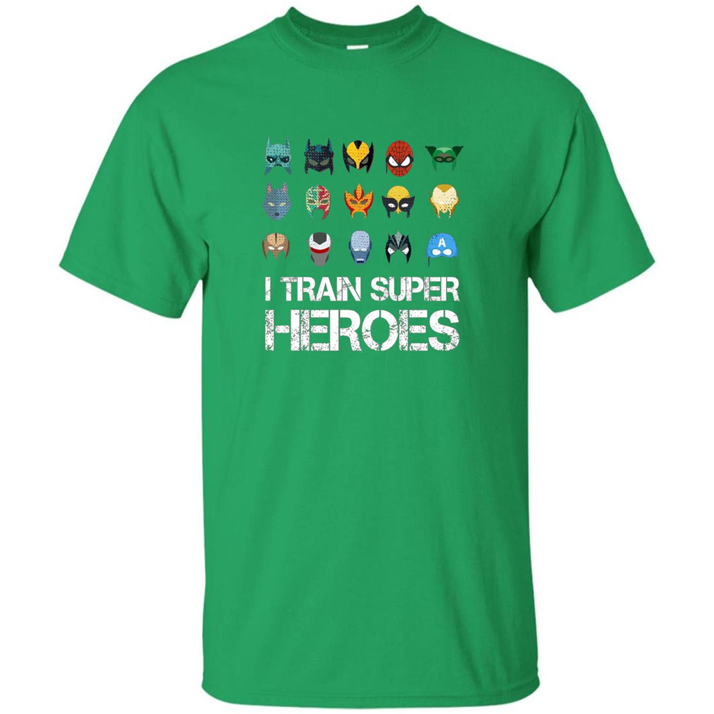 I Train Super Heroes T-shirt Irish Green