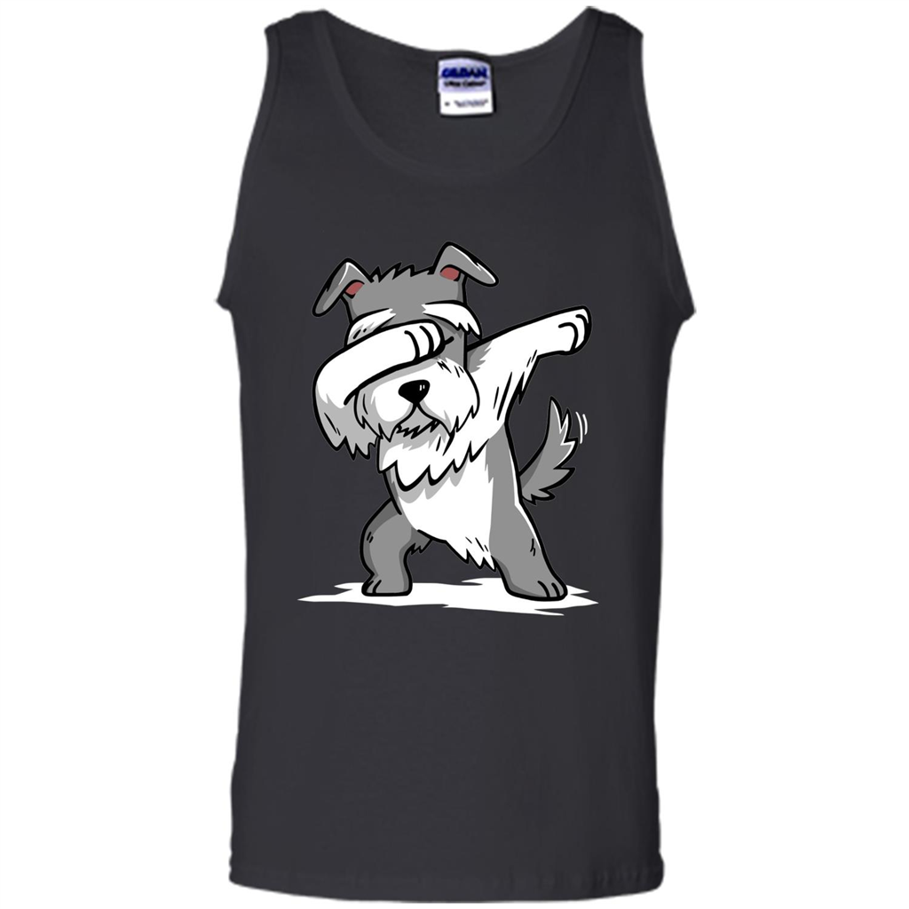 Schnauzer Cute Dabbing T-Shirt Funny Dab Dance Gift T-shirt Black