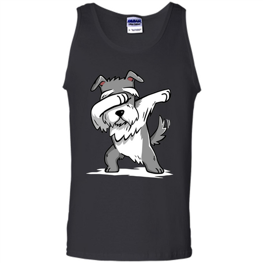 Schnauzer Cute Dabbing T-Shirt Funny Dab Dance Gift T-shirt Black
