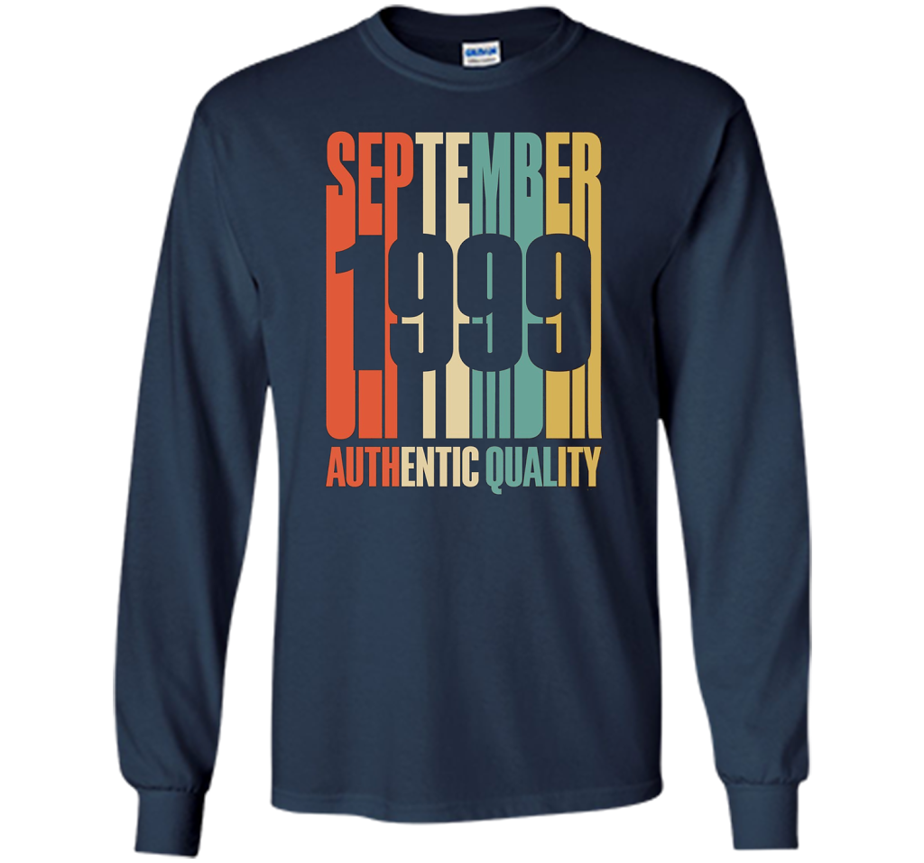 Retro Sept 1999 T-Shirt 18 yrs old Bday 18th Birthday T-shirt Navy