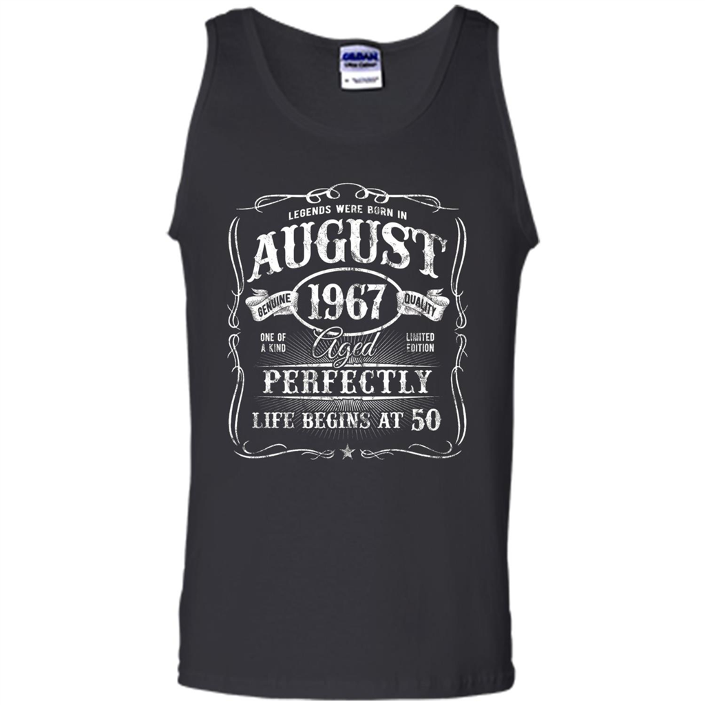 Legends Were Born In August 1967 T-shirt Black