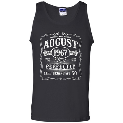 Legends Were Born In August 1967 T-shirt Black