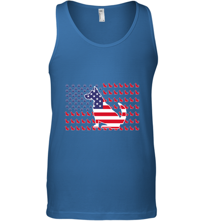 American Flag Dogs Lovers Shirt Tank Top Royal