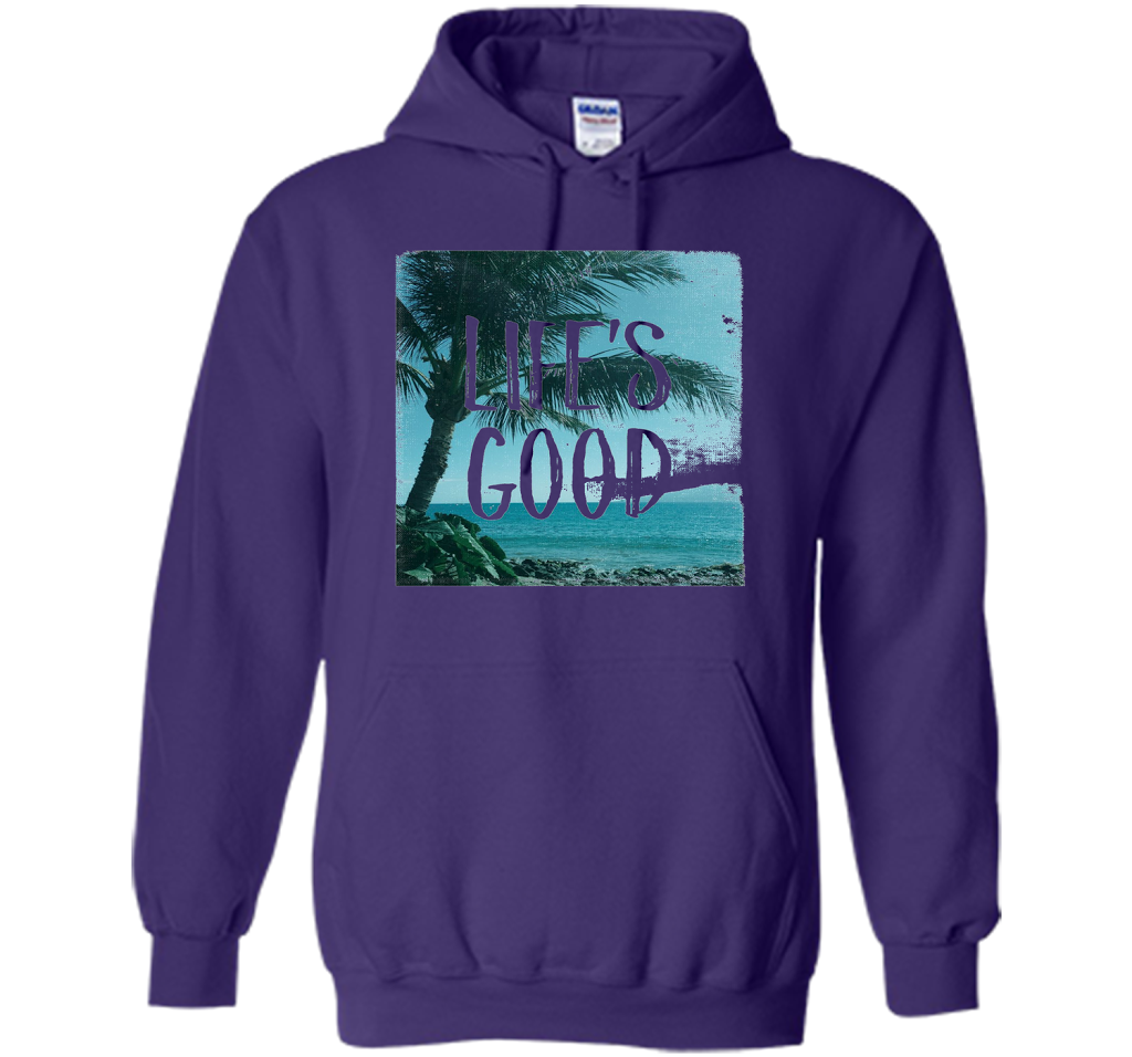 Life's Good Palm Tree T-Shirt cool shirt Purple