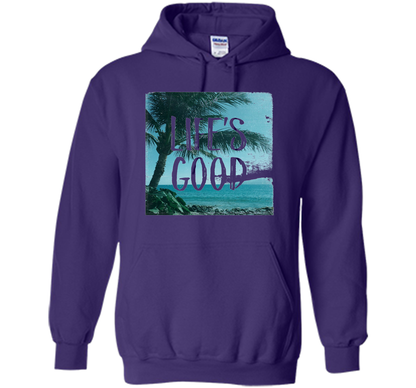 Life's Good Palm Tree T-Shirt cool shirt Purple