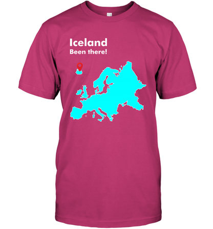 Iceland Been There Map Shirt T-Shirt T-Shirt Heliconia