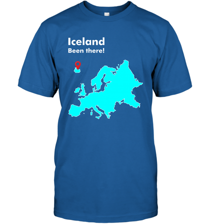 Iceland Been There Map Shirt T-Shirt T-Shirt Royal